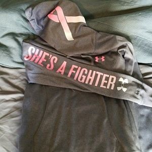 Grey breast cancer awareness hoodie!